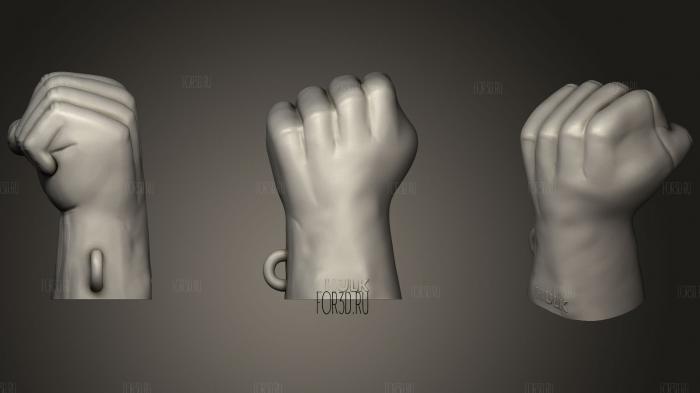 Брелок кулак Халка 3d stl модель для ЧПУ